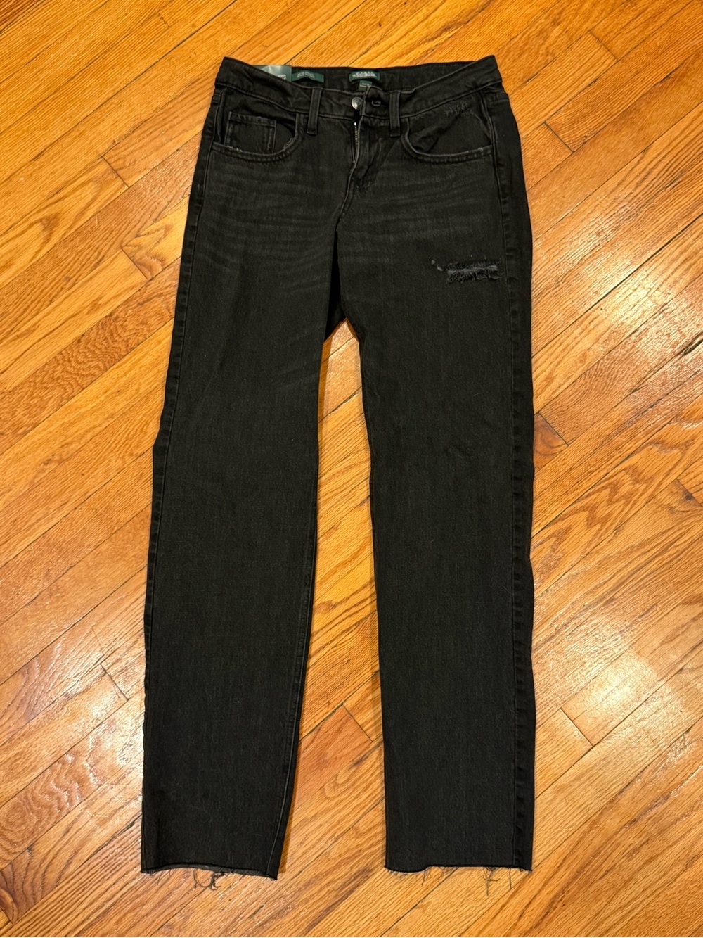 Black Straight-Leg Jeans